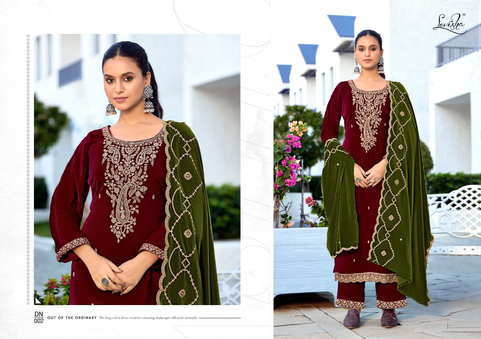 Kashida By Levisha Velvet Embroidery Salwar Kameez Wholesale Price In Surat